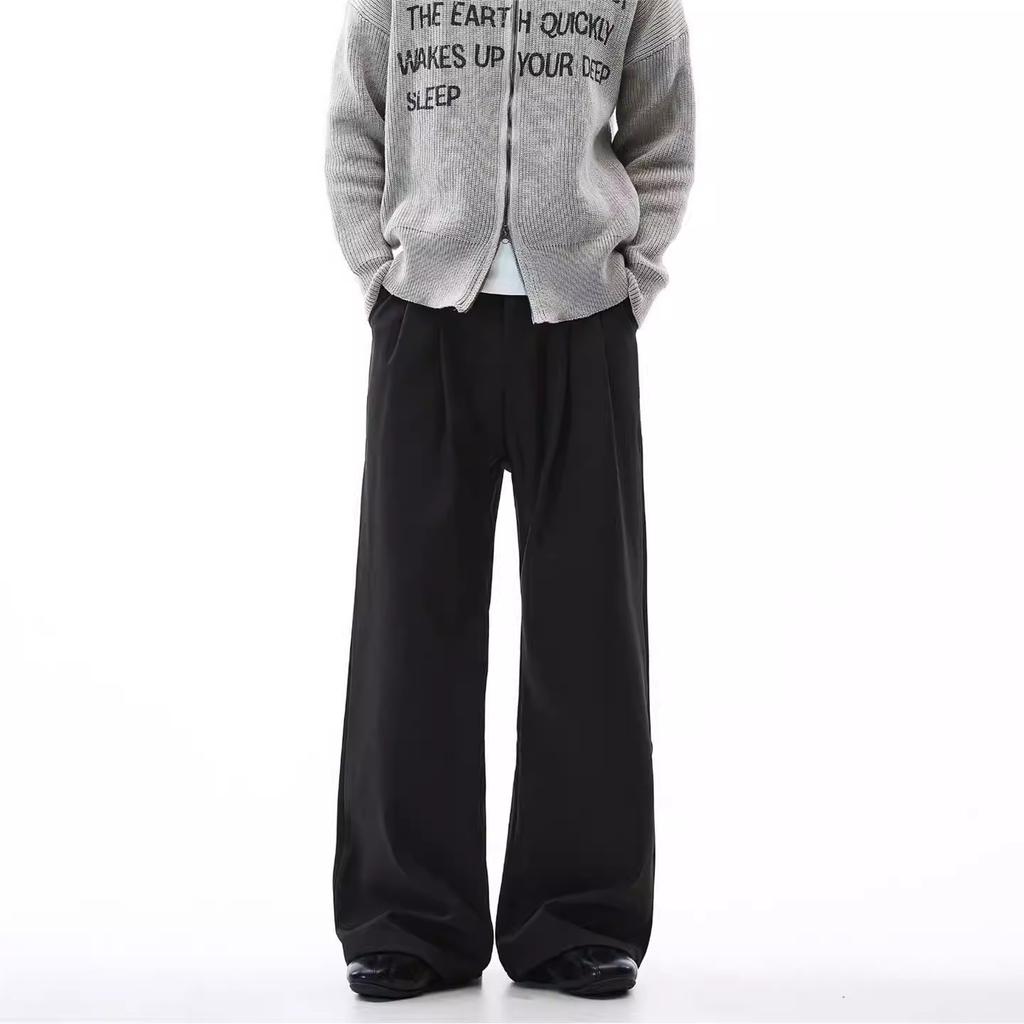 American cleanfit high street scimitar drooping trousers men's spring niche trendy brand casual loose straight trousers