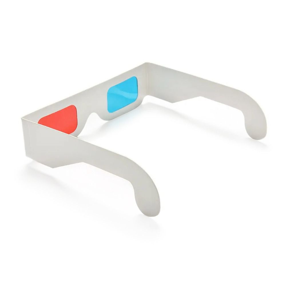 3D Glasses Red Blue Cardboard Paper Glasses 3D TV Movie Game Glasses Portable Universal 3D Gaming Real Cinemas Accessory 5