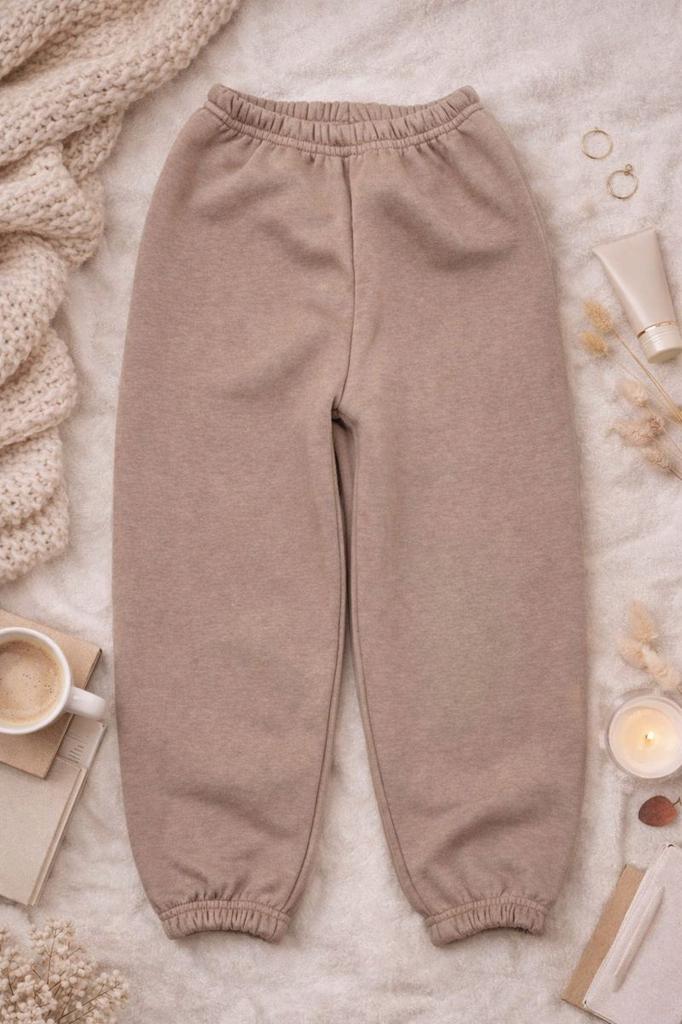 Sweatpants Women' Youth Insulated Fluff Autumn Winter Cappuccino