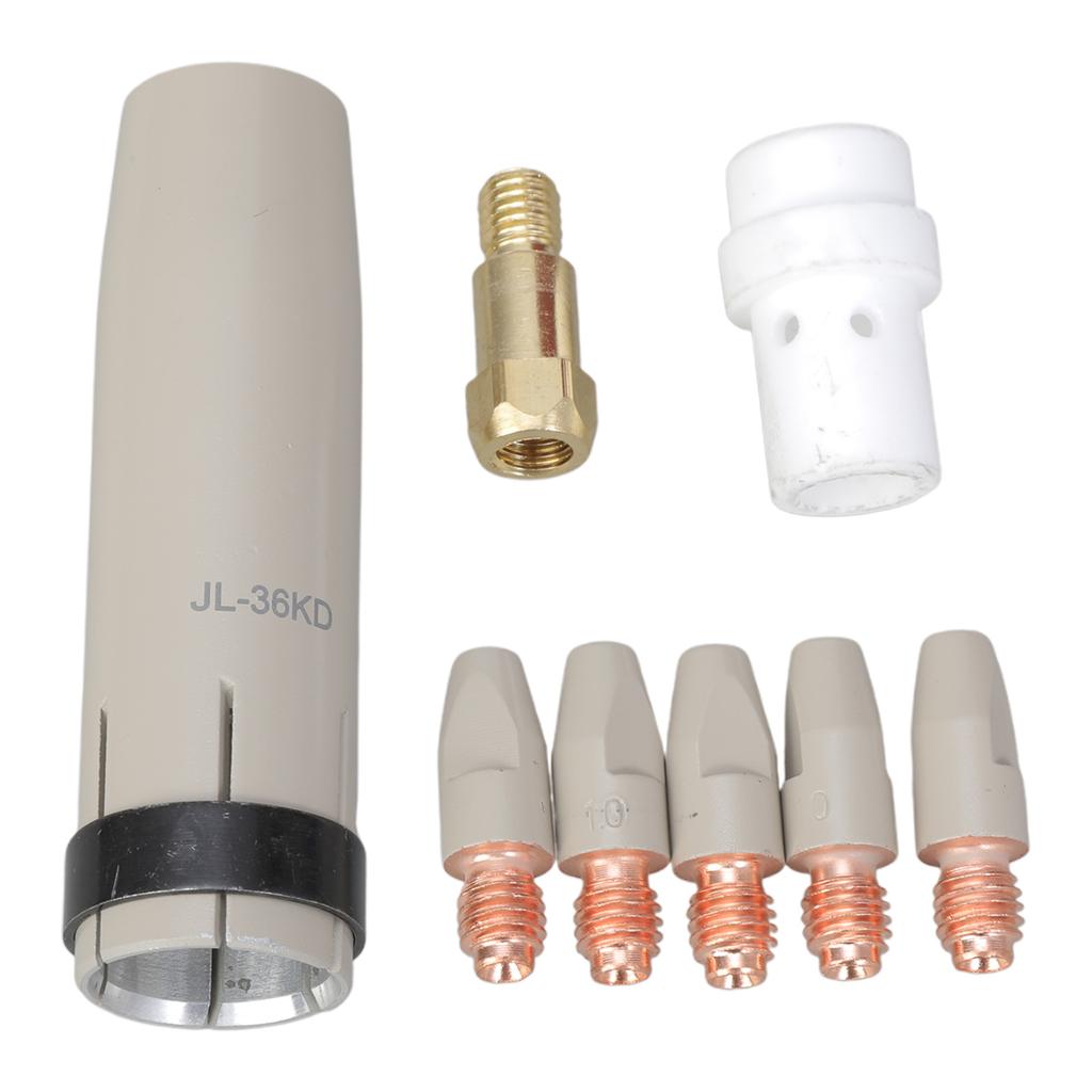 8pcs Conductive Nozzle Rods Conductive Nozzle Extension for 36KD Welding Guns Precision Designs for Enhances Efficiency