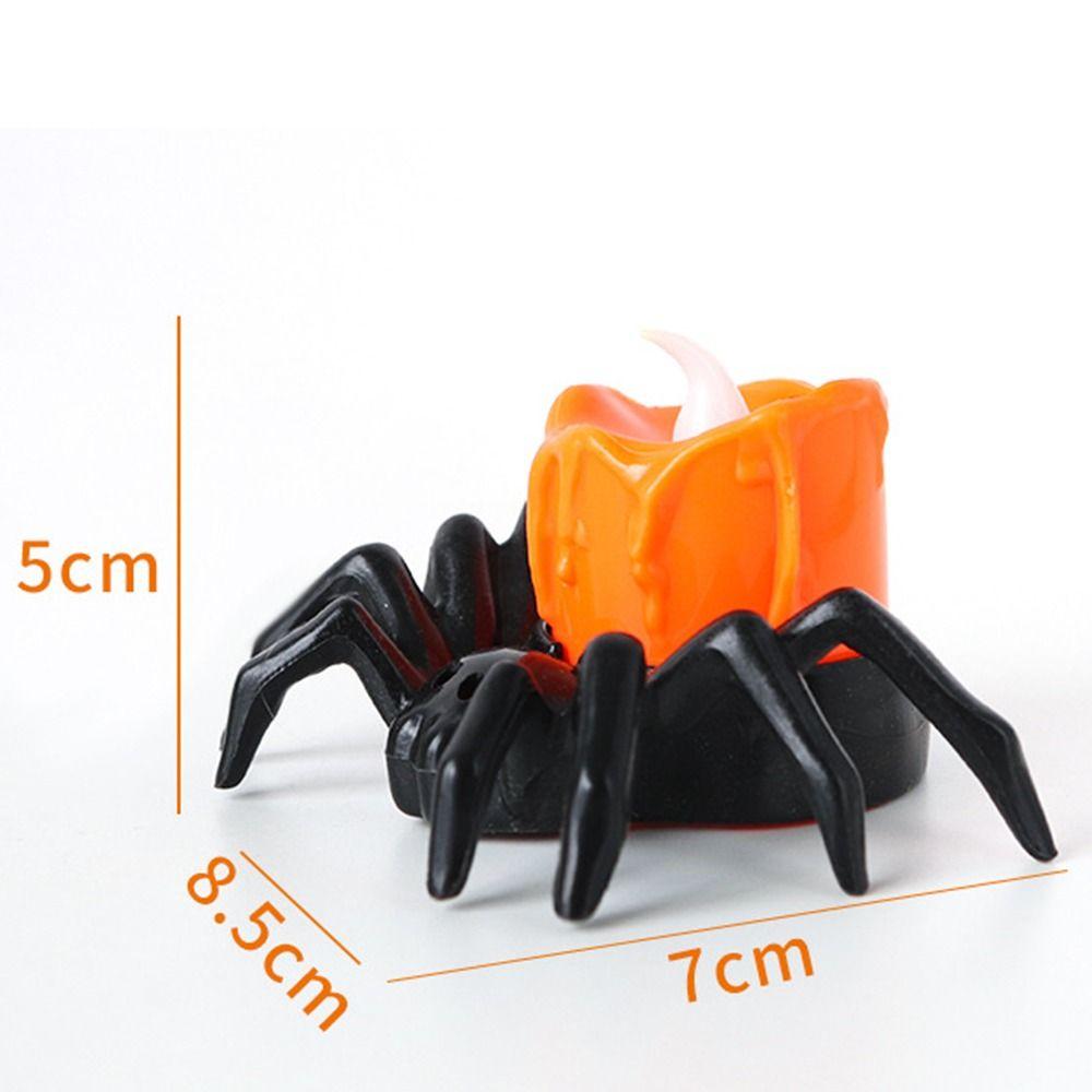 Eye Ball/Candle Shaped Glowing Spider Light Electronic Halloween Pumpkin Lamp Home Decor