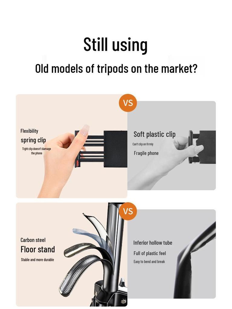 Multi-Device Floor Stand: Adjustable Overhead Tripod for Tablets & Phones