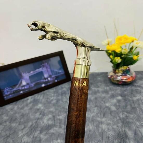 

Антикварный стиль Викторианский Винтажный Дизайнерская Латунная Ручка Трость Деревянная Трость M аэро