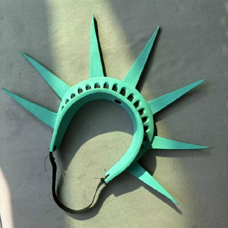 Déguisement Statue de la Liberté pour Femme Halloween Bandeau Couronne Statue de la Liberté Accessoires Torche Statue de la Liberté