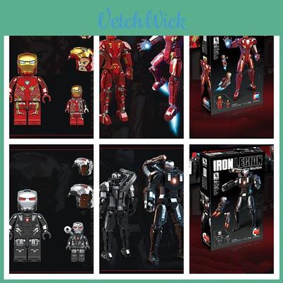 High-quality Abs Plastic Building Blocks For Boys Compatible With Lego Iron Man War Machine Model 400-800 Pieces
