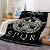 Customiz Name Personality SPQR logo Blanket Soft &Warm Sofa Office Bed Travel Lunch Break Blanket, Gift Suitable All Seasons