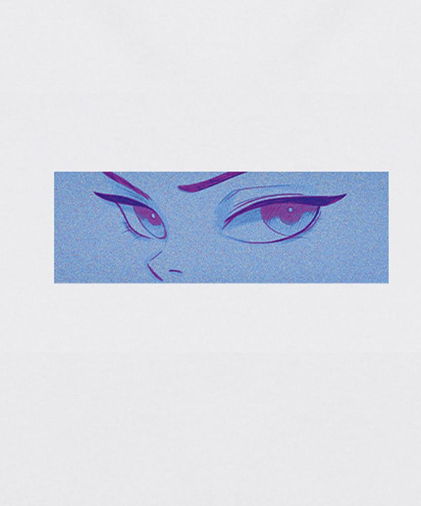 CREAM SODA LAB The Eyes Box Logo Short Sleeve T-Shirt White Blue