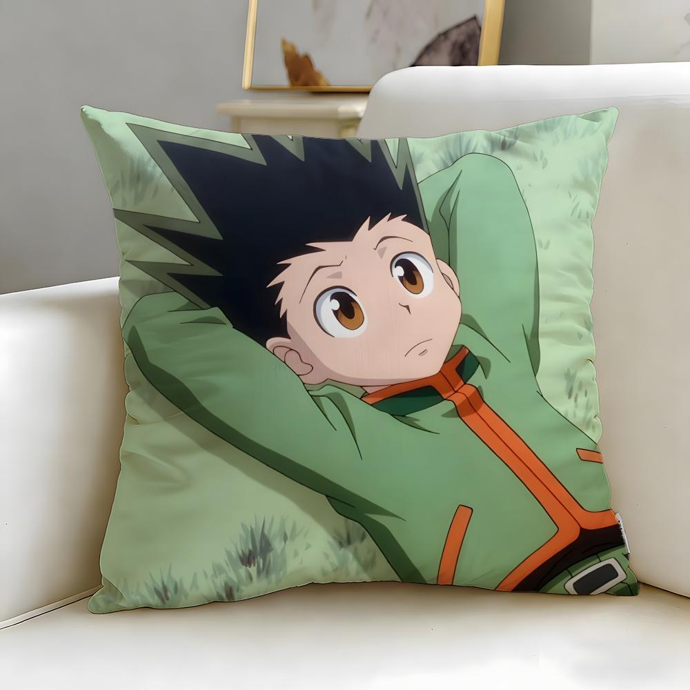 Klassische Anime HUNTER HUNTER Kissenhülle Weich & Leicht zu Waschen Kissenbezug – Vielseitig für Sofa, Bett, Reise und Büro