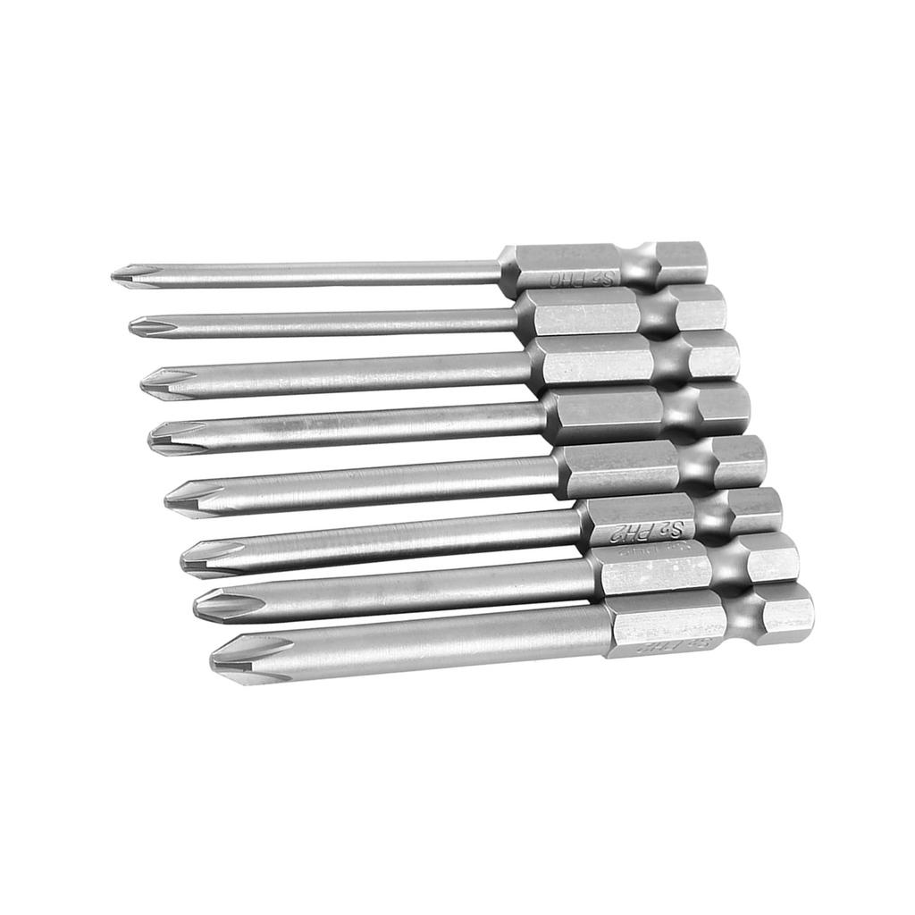 8pcs 75mm 14" Shank Magnetic Long Hex Cross Head Screwdriver Bits Set