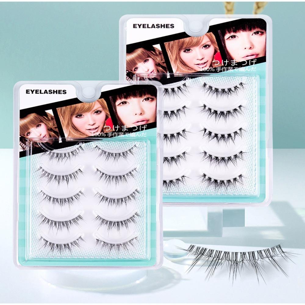 

L-shape Makeup Eyelashes Dramatic Volume Eye Extension Handmade Thick Long Eye Lashes Women
