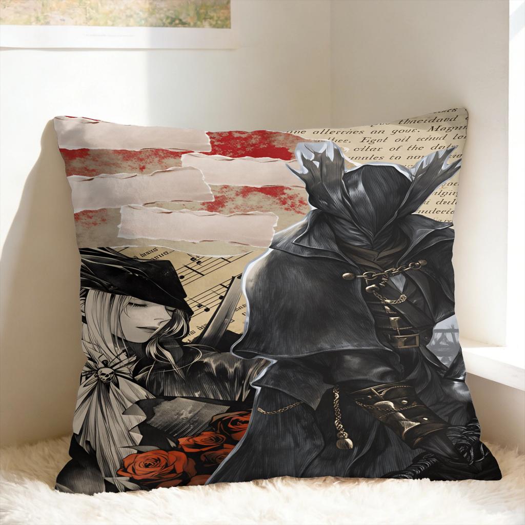 Game Bloodborne Hunter mark Pillow Case  Comfy Pillow Cover Kawaii Cushion Cover For Office Car Home Decor