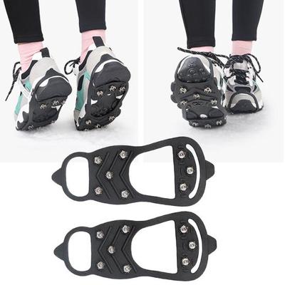 DYS 2 Pezzi 8 Denti Antiscivolo Scarpe da Arrampicata su Ghiaccio Spikes Grip Racchette da Neve Coperture Ramponi