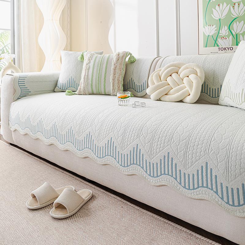 

Простая подушка для дивана в стиле «ветер», новая летняя подушка для сиденья, цельный чехол-полотенце, фиксированный комбинированный чехол для дивана 70*70cm