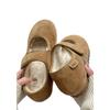 Soft Leather Version~ Heel Height 4cm Mary Jane Shoes Mao Mao Shoes 2025 New Suede Velcro Fleece Warm Casual Shoes