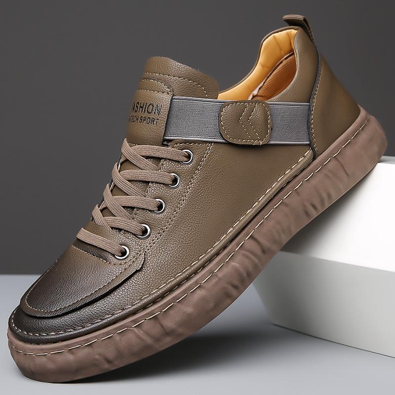 New Arrival Genuine Leather Mens Oxford Shoes Breathable Outdoor Sneakers Handmade Antiskid Casual Shoes Versatile Walking Shoes