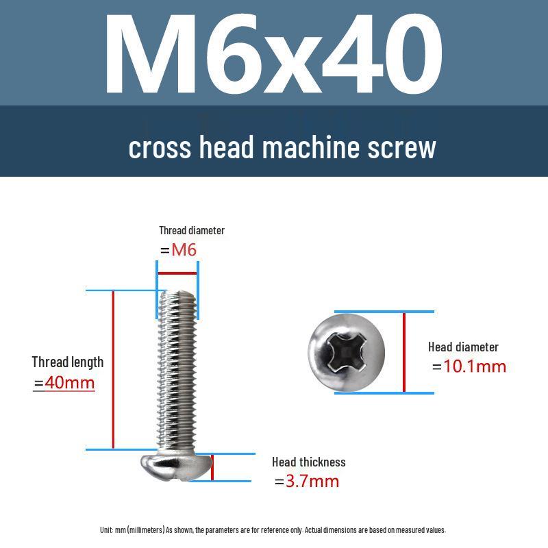 Yigu Direct 304 Edelstahl Kreuzschlitz Senkkopfschrauben M6-M10 Maschinengewinde