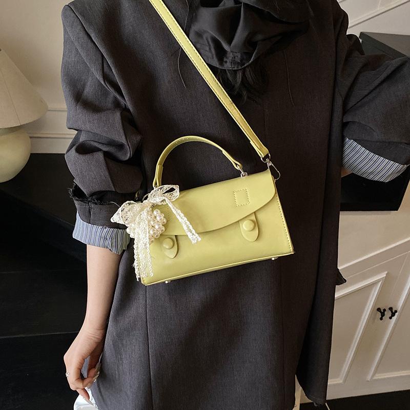 Commuter Portable Small Square Bag Women's New Solid Color Fashion Casual Versatile Shoulder Messenger Bag