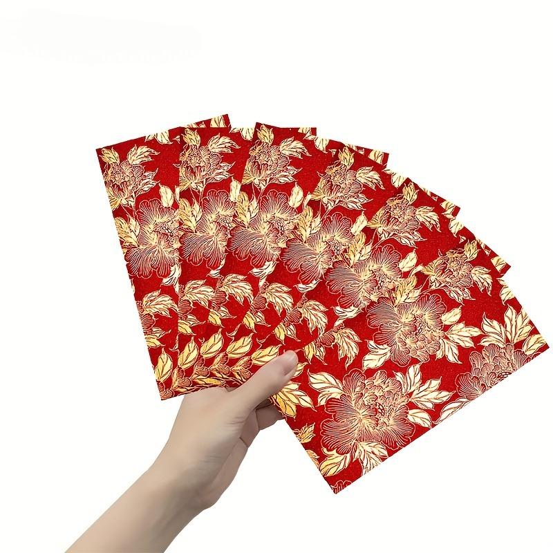 6/12 Stück Chinesischer Stil Neujahr Roter Umschlag Rote Tasche Glücksgeld Umschläge Beste Wünsche HongBao Frühlingsfest Geld Rote Tasche
