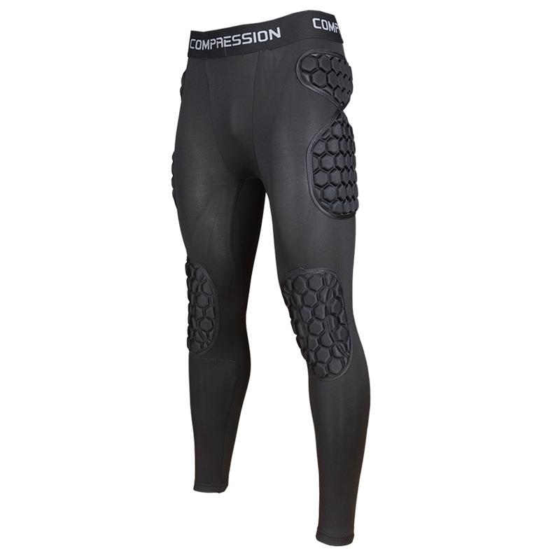 Professional Goalkeeper Soccer Training Pants Knee Pad Slim Skinny Football Shorts Knee Pads Shin Guard Sports Safety Trousers S