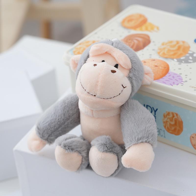 Adorable Plush Monkey Keychain Soft Stuffed Animal Toy For Backpack Or Keys