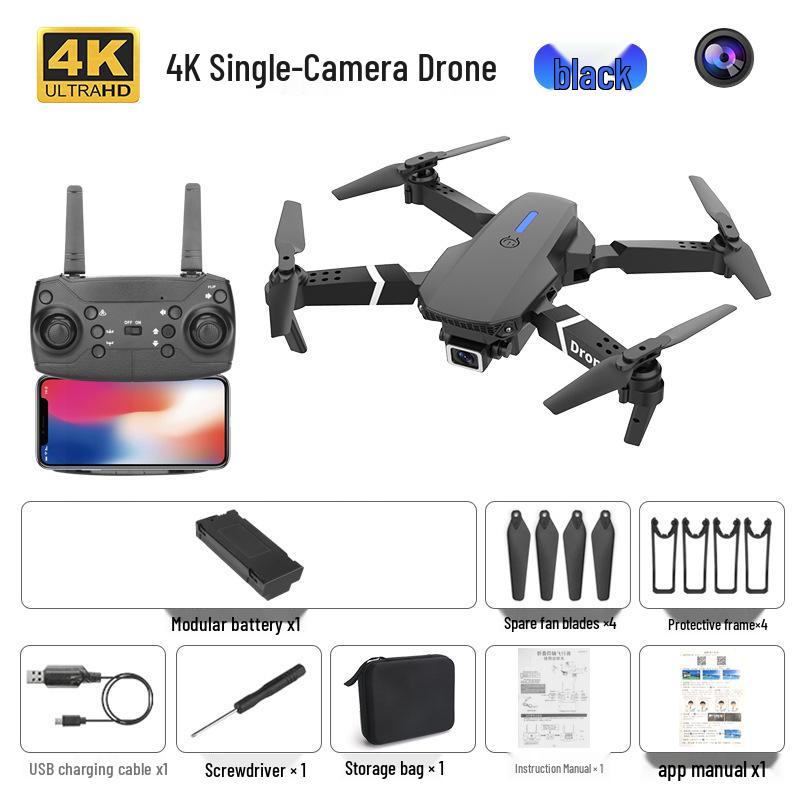 4K HD E88 Folding Drone Quadcopter with Remote Control & Camera