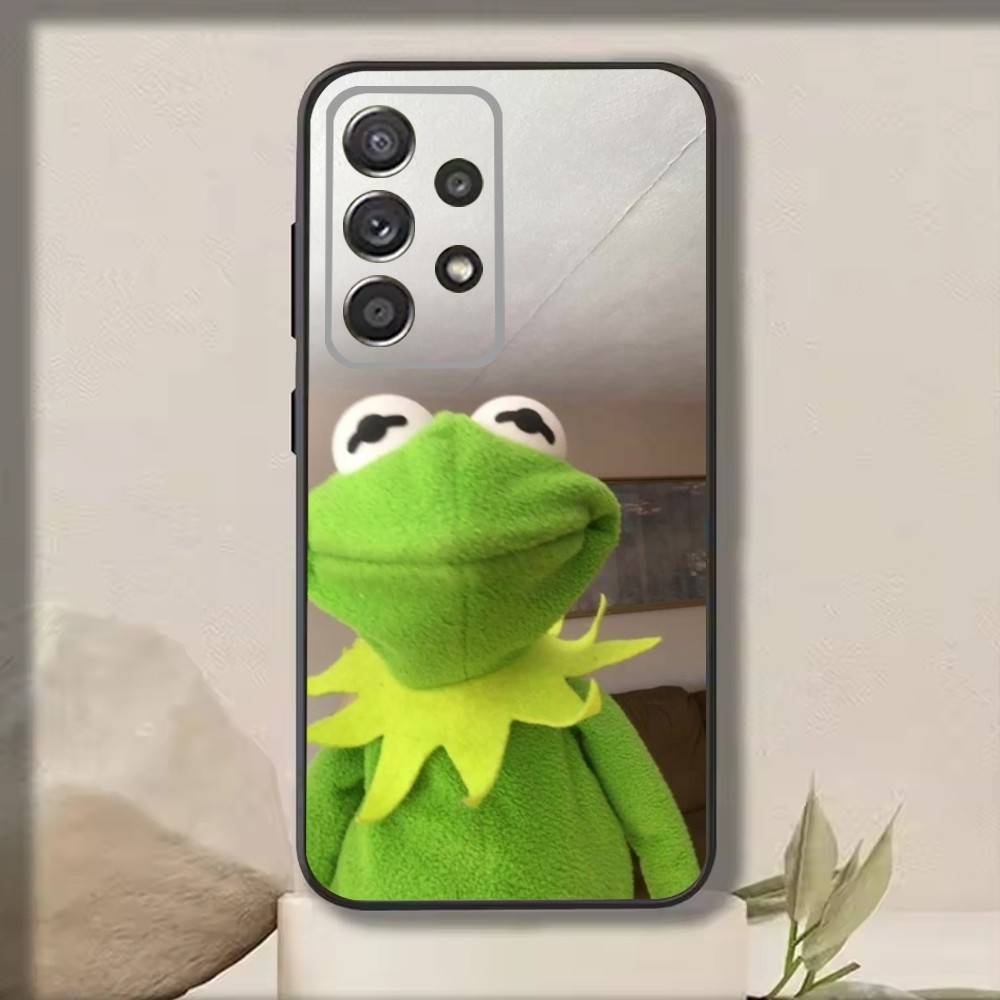 

K-Kermit the frog Phone Case For Samsung S25,S24,S21,S22,S23,S30,Ultra,S20,Plus,Fe,Note,10,9,5G Black Cover Samsung S24