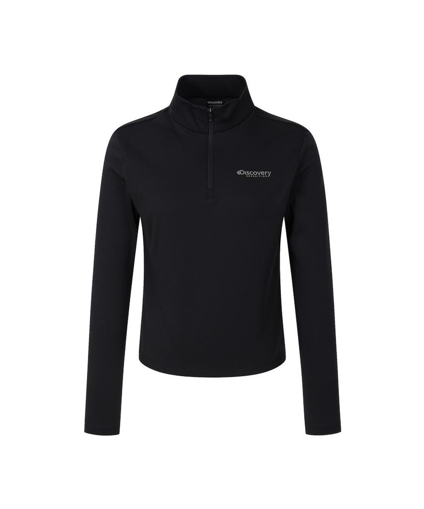 DISCOVERY EXPEDITION Women'S Chest Pocket Half-Neck Turtleneck Zt (Functional Poly) (Black)