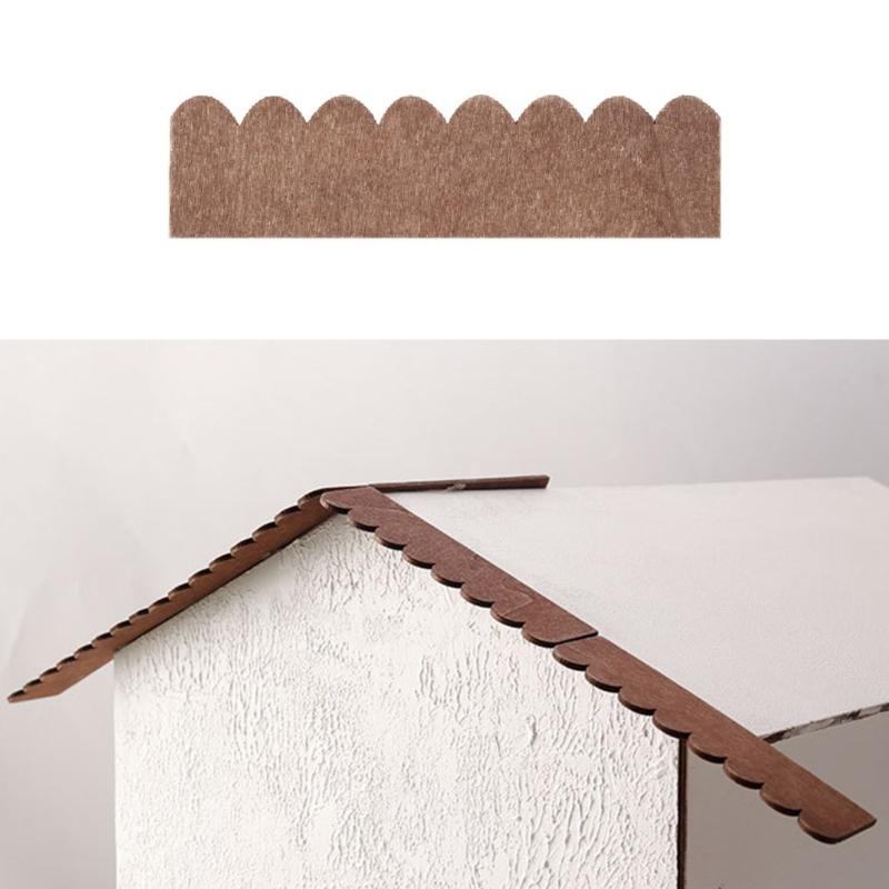 Natural Timber Miniature Roof Tiles for Crafting Realistic Dollhouses Architecture Designs