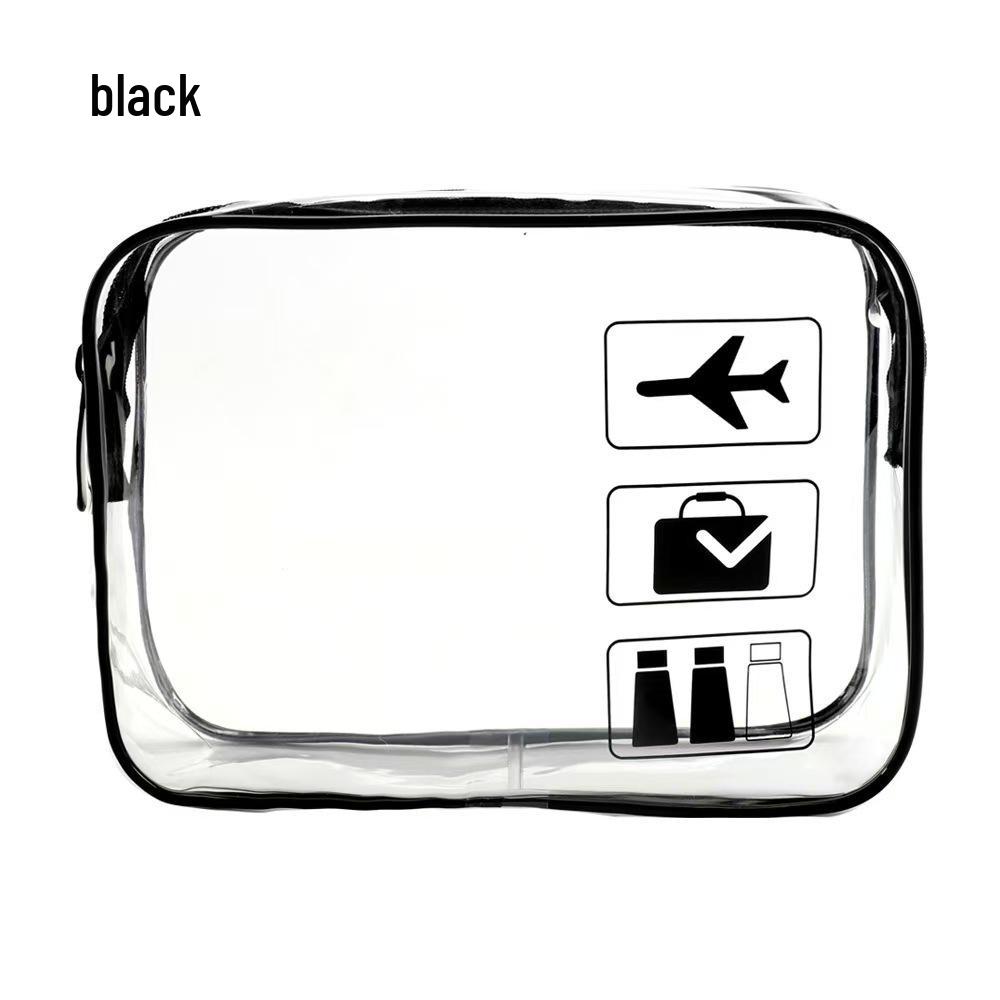 

Универсальная дорожная косметичка: Идеально для аэропортов, пляжей и приключений на открытом воздухе 20x15x6 cm чёрный