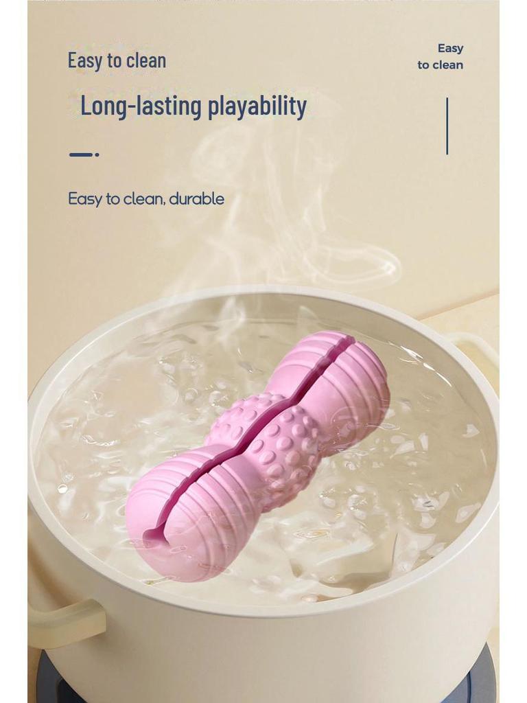 Natural Rubber Interactive Dog Toy for Teeth Grinding and Food Dispensing