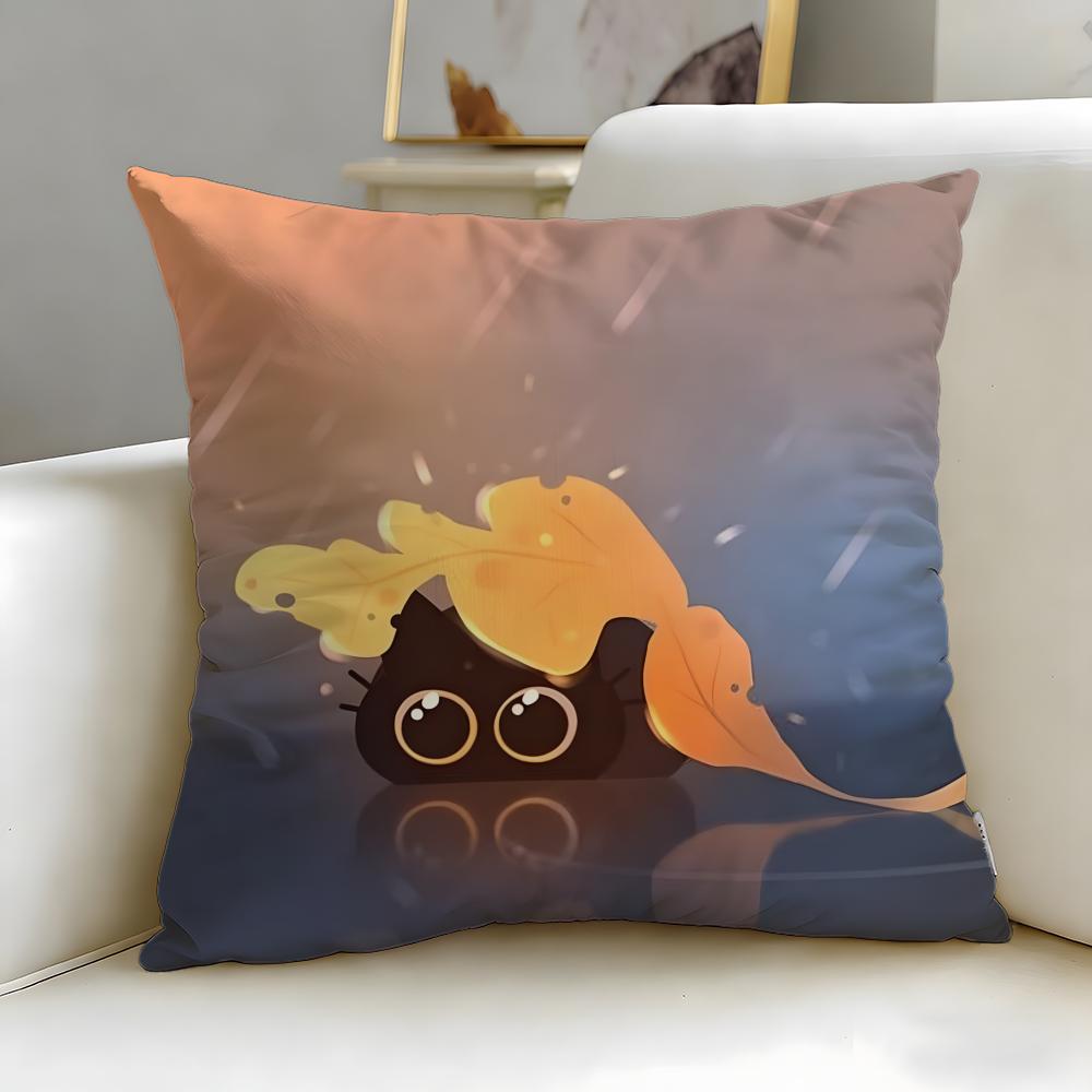 classic anime The Legend of Hei Cushion Cover Soft  EasyWash Pillow Case  Versatile for Couch Bed Travel and Office