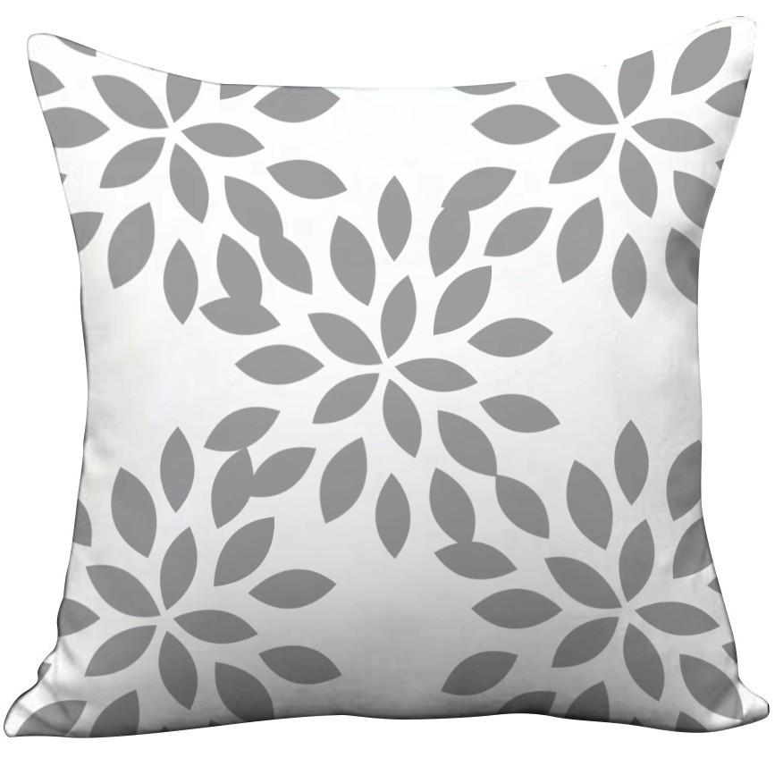 Modern Simple Nordic Style Plush Sofa Pillowcase Small Flower Letter Print Ins Macaron Color Pillowcase