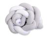 Braided Crib Bumper - White and Gray