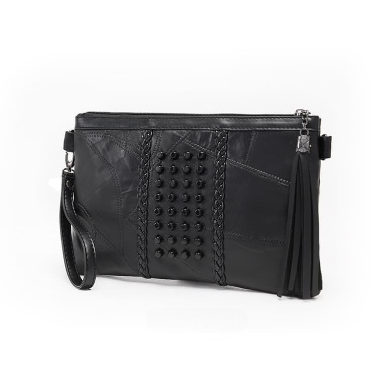 

Soft Leather Women s Bag, Rivet Envelope Bag, Shoulder Messenger Bag.