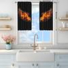 2pcs Dazzling Flamelike Wings Printed Curtain for Home Decor - Rod Pocket Window Treatment for Bedroom, Office, Kitchen
