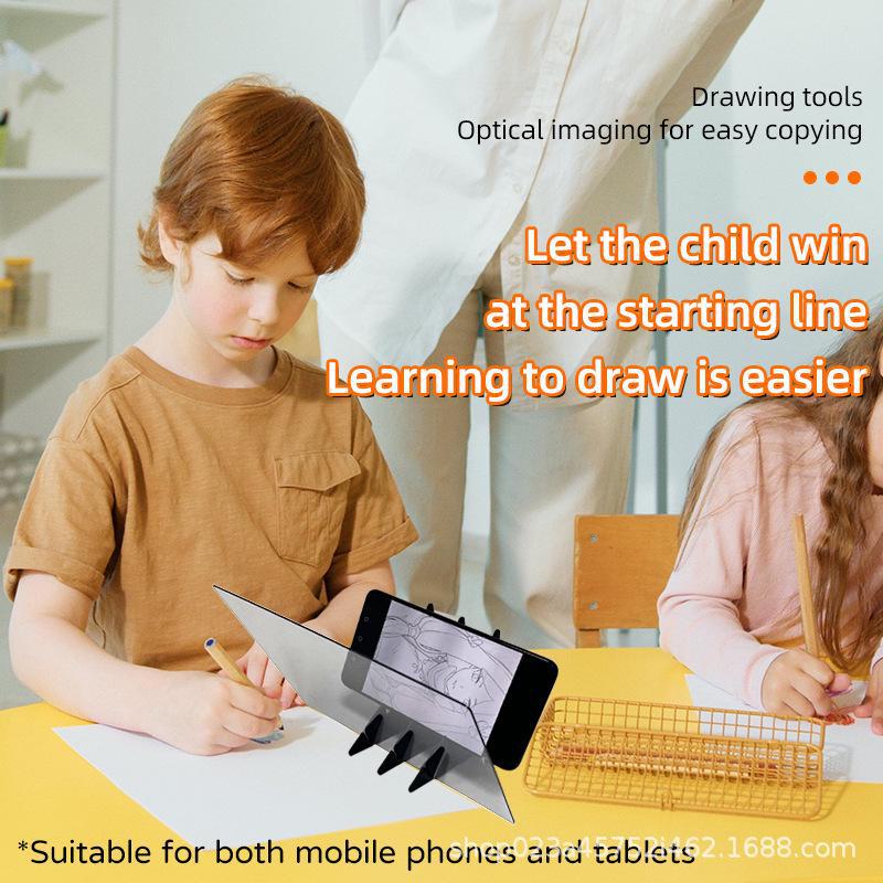 Universal Mobile Phone Tablet Sketch Drawing Board Stand with Projection for Copying Drawings.