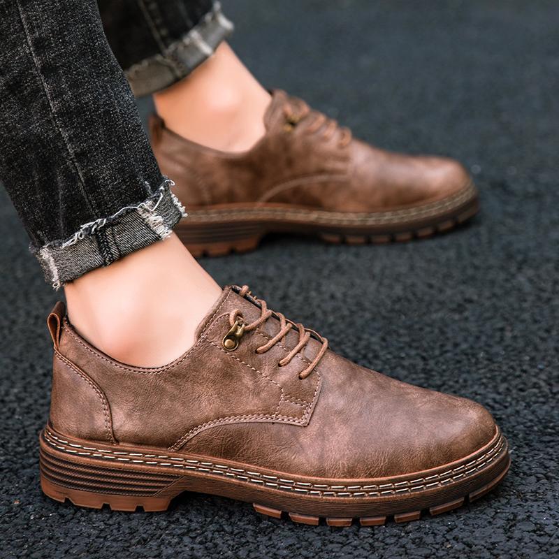 Scarpe in pelle da uomo in stile retrò All Seasons Scarpe da lavoro da  ufficio piattaforma Scarpe in pelle nera Scarpe da passeggio casual  acquista in modo economico — spedizione gratuita, recensioni