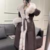 The real shot is a new goose down suit, a fox fur coat, a women's long pie, and a large-size fur coat.