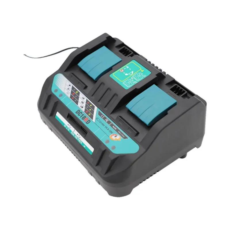 Lithium Battery Dual Port Charger For Makita Power Tool 14.4V 18V Lithium Battery Charger Fast Charging