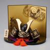 yakushigama Casque Samurai en Céramique Kabuto Miniature Dragon Tigre Chrysanthème Arabesque Poterie Japonaise Traditionnelle Porcelaine de Seto Décoratif