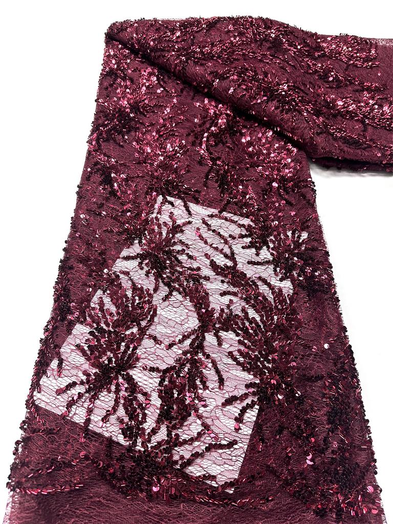 Wholesale African Sequins Lace Fabrics 2026 Nigerian French Sequins Net Lace Fabric For Women Dress Wedding High Quality 5Yards