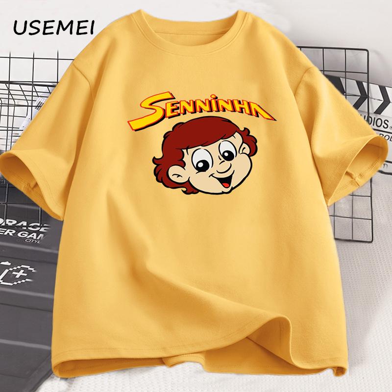 Rare Vintage 90s Ayrton Senna Senninha Deadstock Tshirt Ayrton Senna Foundation Tee Shirt Cotton Short Sleeve Men's Tees