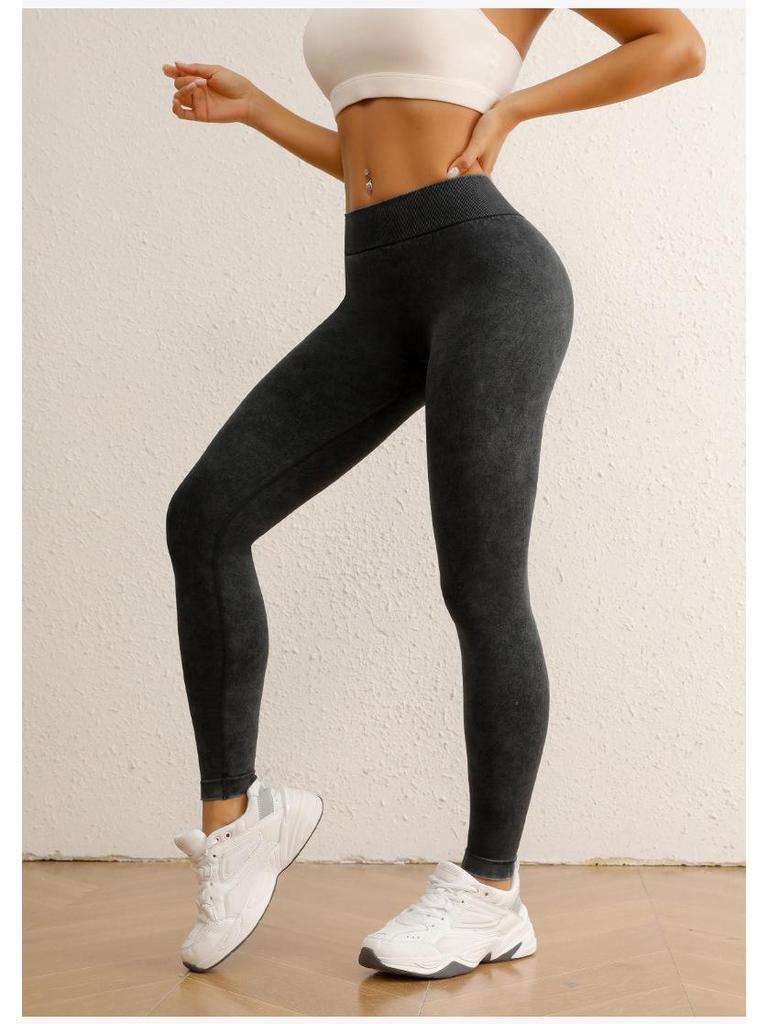 Europäisch-amerikanische Yogahose mit V-Rücken und hoher Taille