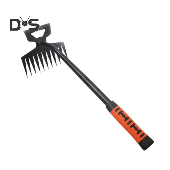 Instrument pentru extragerea buruienilor cu mâner ergonomic antiderapant, design cu 5 dinți, ușor de curățat, instrument multifuncțional pentru îndepărtarea buruienilor, instrument de slăbire a solului