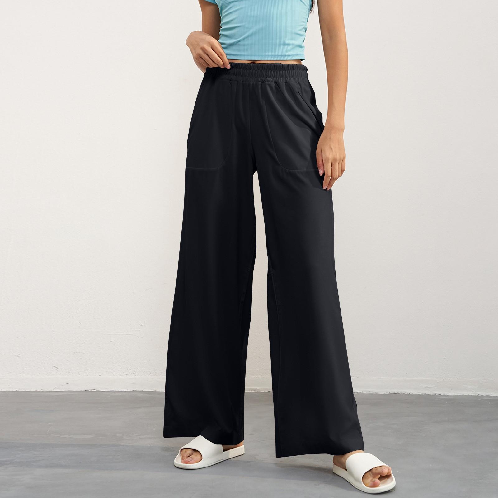 

Женские эластичные летние спортивные брюки с высокой талией, поднимающие бедра, для микройоги, высокие брюки-бомбочки M чёрный