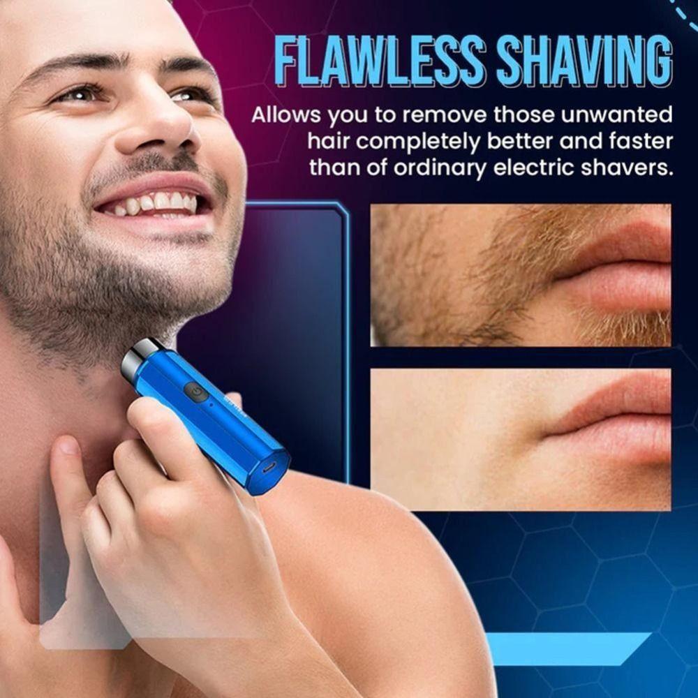 Low-Noise Pocket Razor Mini Men's Beard Razor Portable Electric Shaver for Home&Travel