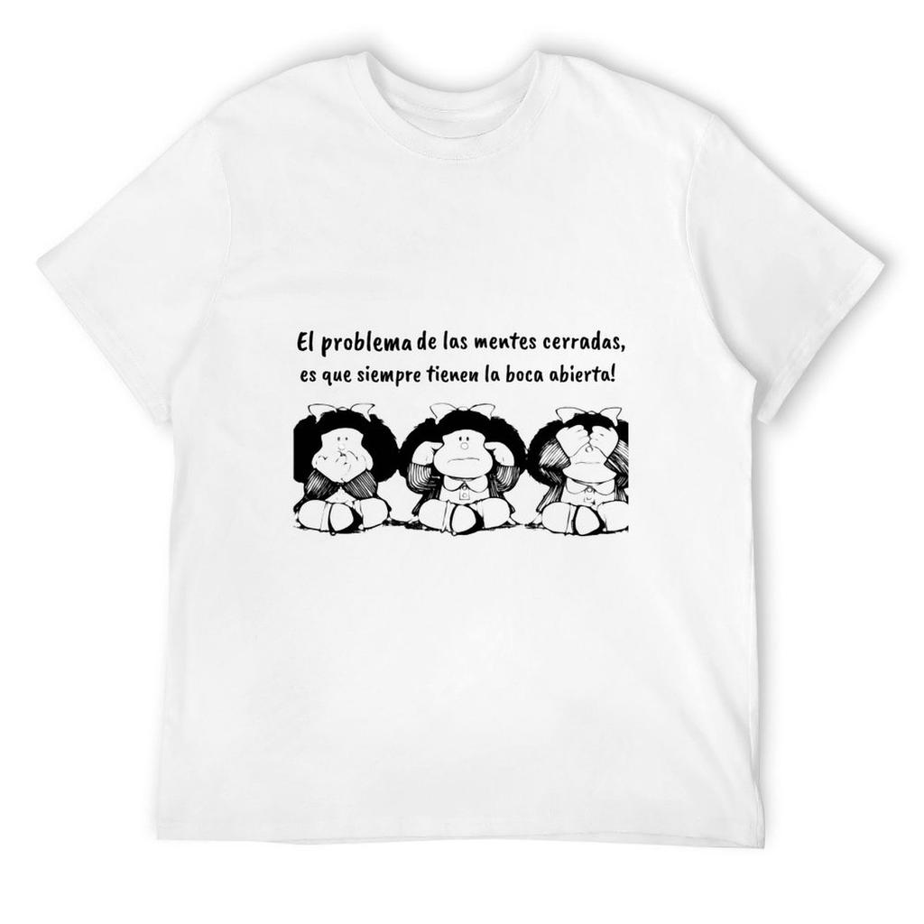 Spanish Quotes And Mafalda Comics T-Shirt Anime Stuff Korean Fashion Anime T Shirts Mens Tall T Shirts