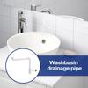 Sink Drain Pipe Anti-Clogging Drainage Pipe Adjustable P Trap Anti-Odor Sink Plumbing Space-Saving Extension Tube For Bathroom