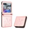For Motorola Razr 60/50 5G Leather Case Butterfly Flower Imprinted Phone Cover with Strap