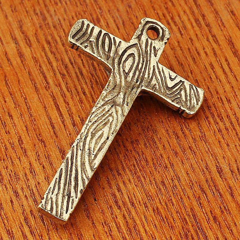 Vintage Brass Car Keyring with Rope Pendant